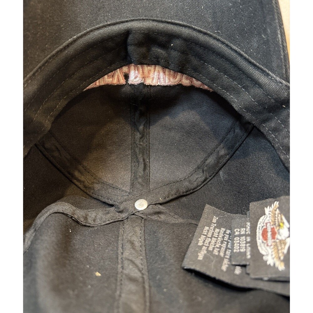 Harley Davidson Women’s Black & Pink Strap-Back Adjustable Hat, Baseball Cap - Picture 10 of 14